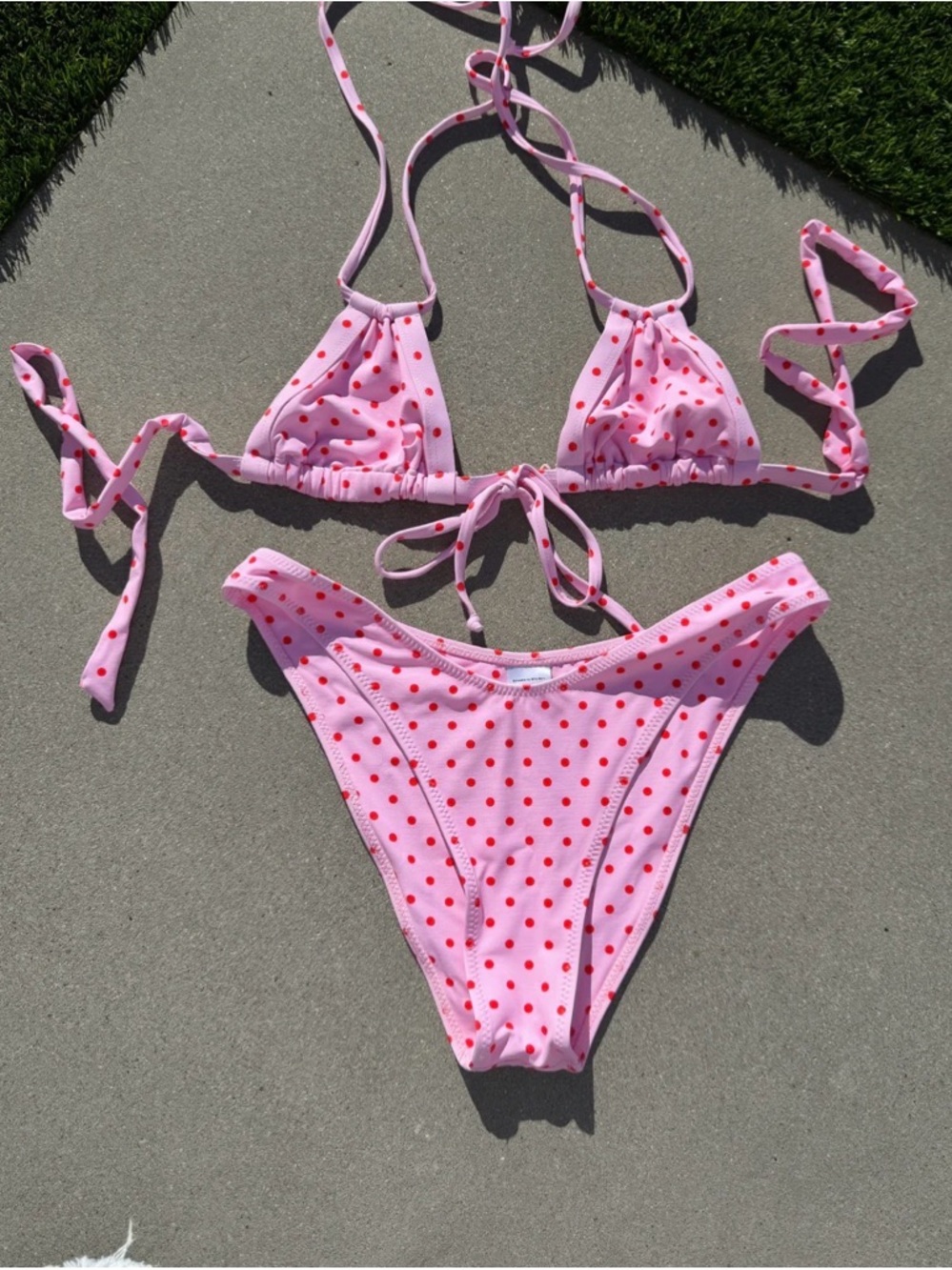Strawberry Milk Mob Pink Polka Dot Bikini - Picture 3 of 4